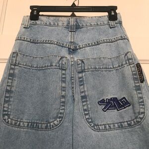 Solo Semore Wide-Leg Jeans USA Embroidered Logo Skater Grunge*FLAW*